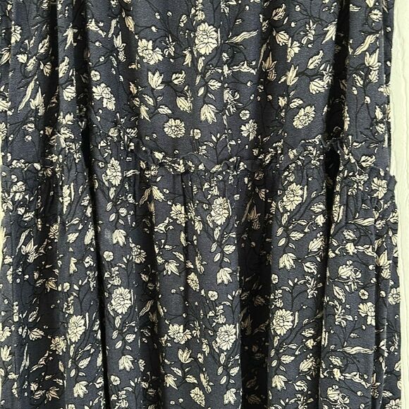 Hinge Anthropologie Blue Floral Print Tiered Maxi Dress(Size XS) - Picture 7 of 9